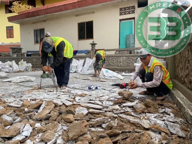 vệ sinh bề mặt thi công chống thấm